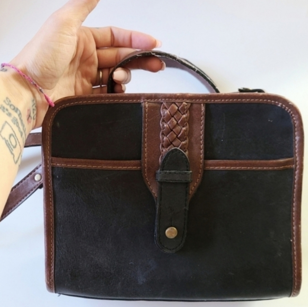 Genuine leather crossbody bag